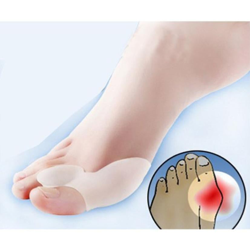 Thumb Valgus Protector Ssilicone Gel foot fingers Two Hole Toe Separator Bunion adjuster Hallux Valgus feet care J4U66