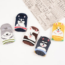 Women Socks 3D Cartoon Dogs Warm Soft Cotton Short Sock J4U66
