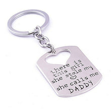 There's the Girl She Stole My Heart Daddy Daughter Keychain Necklace Set Jewelry Gifts  J4U66