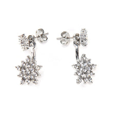 Exquisite jewelry ear rhinestones sparkling rhinestone snowflake Stud Earrings for woman J4U66