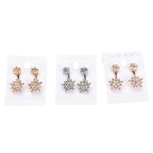 Exquisite jewelry ear rhinestones sparkling rhinestone snowflake Stud Earrings for woman J4U66