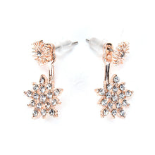 Exquisite jewelry ear rhinestones sparkling rhinestone snowflake Stud Earrings for woman J4U66