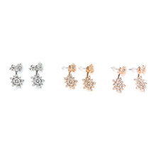 Exquisite jewelry ear rhinestones sparkling rhinestone snowflake Stud Earrings for woman J4U66