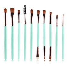 10pcs pro beauty eye shadow eyelinercosmetic makeup brush brushes set tool J4U66