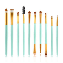 10pcs pro beauty eye shadow eyelinercosmetic makeup brush brushes set tool J4U66