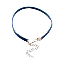 Black Leather Choker Necklace Wrap Gold Color Triangle Necklace For Women J4U66