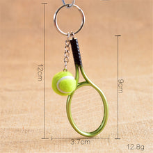 Men Women Tennis Racket Pendant Key Chain Key Ring J4U66