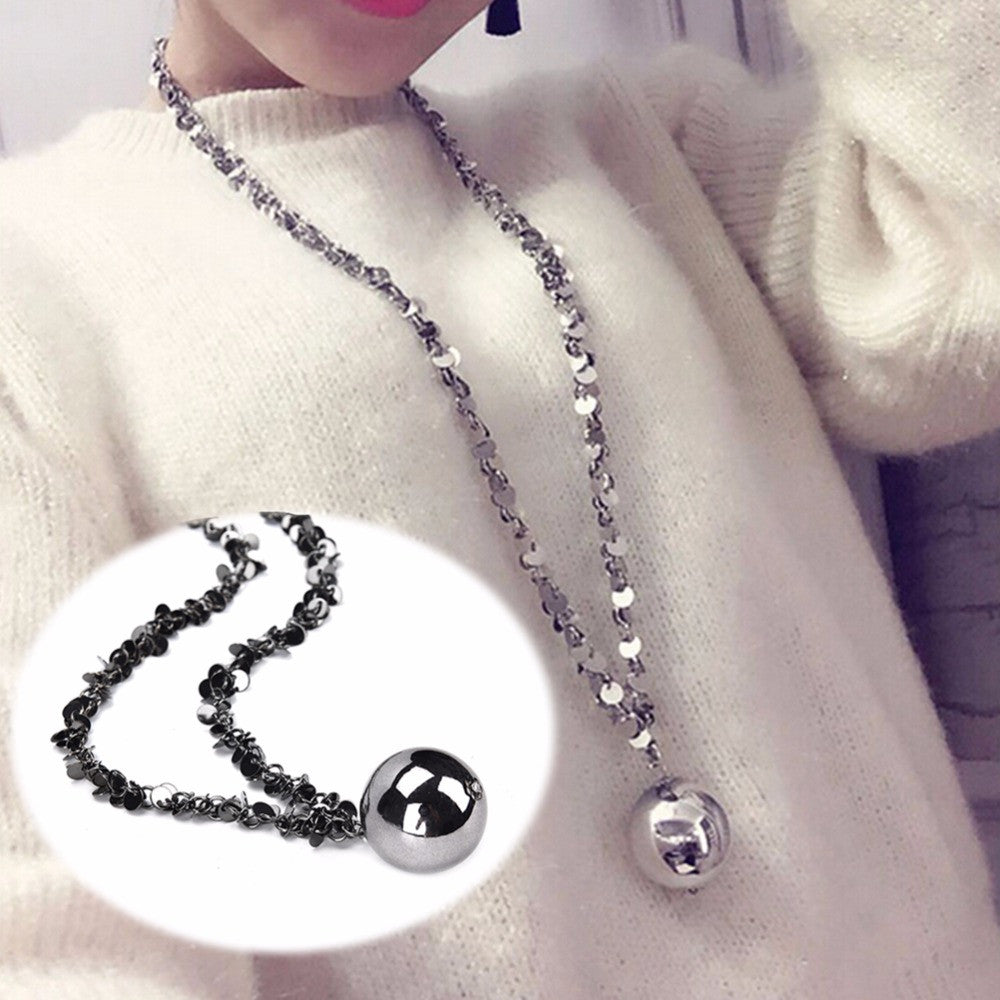 Women Crystal Pendant Sweater Chain Long Pendant Necklace Jewelry J4U66