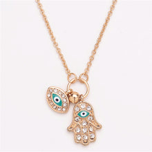 Fatima Hamsa Hand Turkey Blue Evil Eye Necklace Charm Pendant Jewish Jewelry J4U66