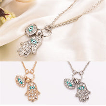 Fatima Hamsa Hand Turkey Blue Evil Eye Necklace Charm Pendant Jewish Jewelry J4U66