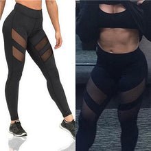 Sexy Women Skinny Patchwork Mesh Leggings Gifts For Women Push Up Pants  J4U66