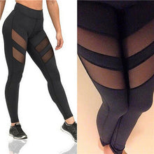 Sexy Women Skinny Patchwork Mesh Leggings Gifts For Women Push Up Pants  J4U66