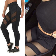 Sexy Women Skinny Patchwork Mesh Leggings Gifts For Women Push Up Pants  J4U66