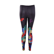 Sexy women 3D prints tetris Sliding Blocks game Polyester elastic fitness Leggings Pants Women Accessories J4U66
