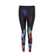 Sexy women 3D prints tetris Sliding Blocks game Polyester elastic fitness Leggings Pants Women Accessories J4U66