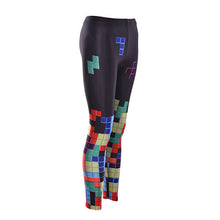 Sexy women 3D prints tetris Sliding Blocks game Polyester elastic fitness Leggings Pants Women Accessories J4U66