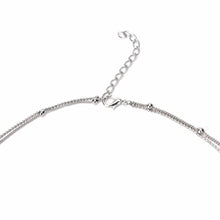 Silver Rhinestone Snowflake Pendant Long Chian Necklace Sweater Chain Double Layers Necklace & Pendant J4U66