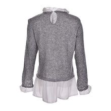 Size S-XL Women Knitted Sweater Long Sleeve Loose Cardigan Jumper Knitwear Outwear Coat Grey Color J4U66