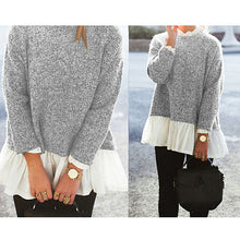 Size S-XL Women Knitted Sweater Long Sleeve Loose Cardigan Jumper Knitwear Outwear Coat Grey Color J4U66