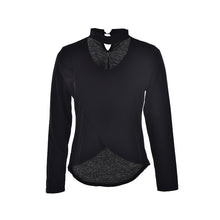 Women Sexy V Neck Irregular Blouses Shirts Ladies Casual Loose Long Sleeve Tops Black J4U66