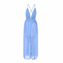 Maxi Dress Women Floor-length Sleeveless Sexy Deep V neck Long Dress High Waist Empire Party Dresses J4U66
