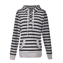 Women Striped Pullover Hoodie Jumper Top Hooded Pullover /Long Sleeve Woman Hoodies & Sweatshirts J4U66