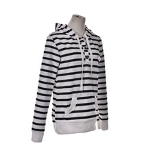 Women Striped Pullover Hoodie Jumper Top Hooded Pullover /Long Sleeve Woman Hoodies & Sweatshirts J4U66