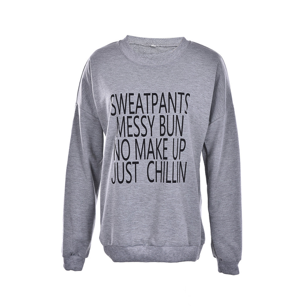 Women Sweatshirt Hoodies Sweatshirt Women Letter Printed Pullover Tracksuit Long-sleeve Casual Sweatshirt J4U66