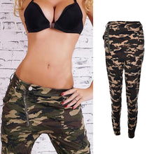 Womens Pants Casual Military Army CARGO CAMO Combat Work Zipper Pants Trousers J4U66