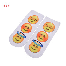10 Styles Women 3D Printed Smiley Face Emoticons Emoji Amusing Ankle Socks Costume Accessories For Women J4U66