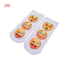 10 Styles Women 3D Printed Smiley Face Emoticons Emoji Amusing Ankle Socks Costume Accessories For Women J4U66