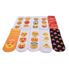 10 Styles Women 3D Printed Smiley Face Emoticons Emoji Amusing Ankle Socks Costume Accessories For Women J4U66