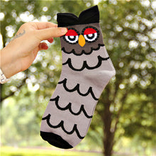 5 Colors Women Cute 3D Owl Print Socks Durable Casual Socks  J4U66