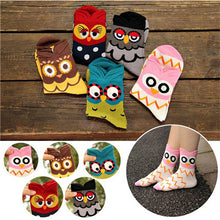 5 Colors Women Cute 3D Owl Print Socks Durable Casual Socks  J4U66