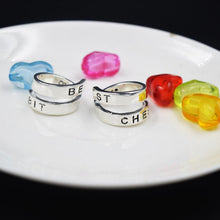 Couple Ring For Best Friends Forever Gift Best Bitches Rings Split word Two Rings J4U66