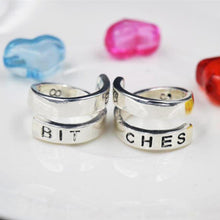 Couple Ring For Best Friends Forever Gift Best Bitches Rings Split word Two Rings J4U66