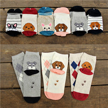 Women 3D Print Animal Dog Socks Xmas Socks Funny Casual Socks 6 Styles  J4U66