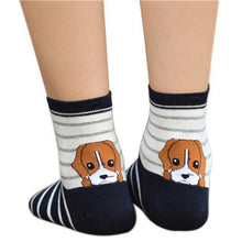 Women 3D Print Animal Dog Socks Xmas Socks Funny Casual Socks 6 Styles  J4U66