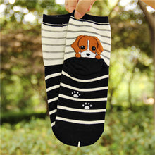 Women 3D Print Animal Dog Socks Xmas Socks Funny Casual Socks 6 Styles  J4U66