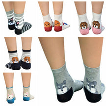 Women 3D Print Animal Dog Socks Xmas Socks Funny Casual Socks 6 Styles  J4U66