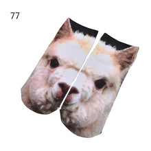 Women beauty short funny socks 3D printed Socks Animal cotton Blend sock for girls Gifts Whosale 5 Styles J4U66