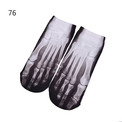 Women beauty short funny socks 3D printed Socks Animal cotton Blend sock for girls Gifts Whosale 5 Styles J4U66