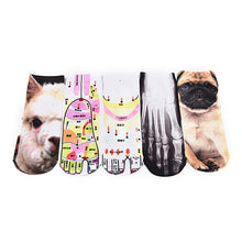 Women beauty short funny socks 3D printed Socks Animal cotton Blend sock for girls Gifts Whosale 5 Styles J4U66