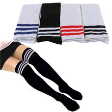 Women's Striped Thigh High Sexy Cotton Polyester Socks Over Knee Girl Lady Socks 4 Colors J4U66