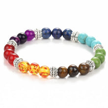 7 Chakra Mixed Stone Healing Pray Mala Chakra Bracelet Men Women Bracelet Buddha Beads Jewelry  J4U66