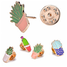 jewelry Cactus Metal Brooch Pins Button Pins Jeans Bag Decoration J4U66
