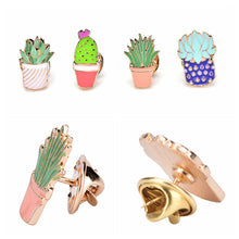 jewelry Cactus Metal Brooch Pins Button Pins Jeans Bag Decoration J4U66