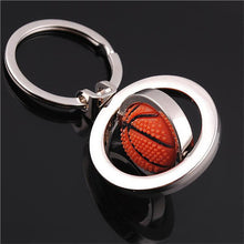 s 3D Sports Rotating Basketball football soccer Keychain Keyring Ring Key Fob Ball Gifts For Men  J4U66