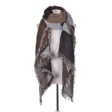 s Wool Tassels Plaid Checks Wide Lattices Long Scarf Shawl Wrap Scarve3 Colors J4U66