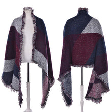 s Wool Tassels Plaid Checks Wide Lattices Long Scarf Shawl Wrap Scarve3 Colors J4U66